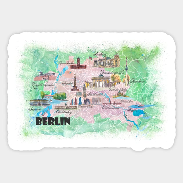 Berlin, Germany Sticker by artshop77